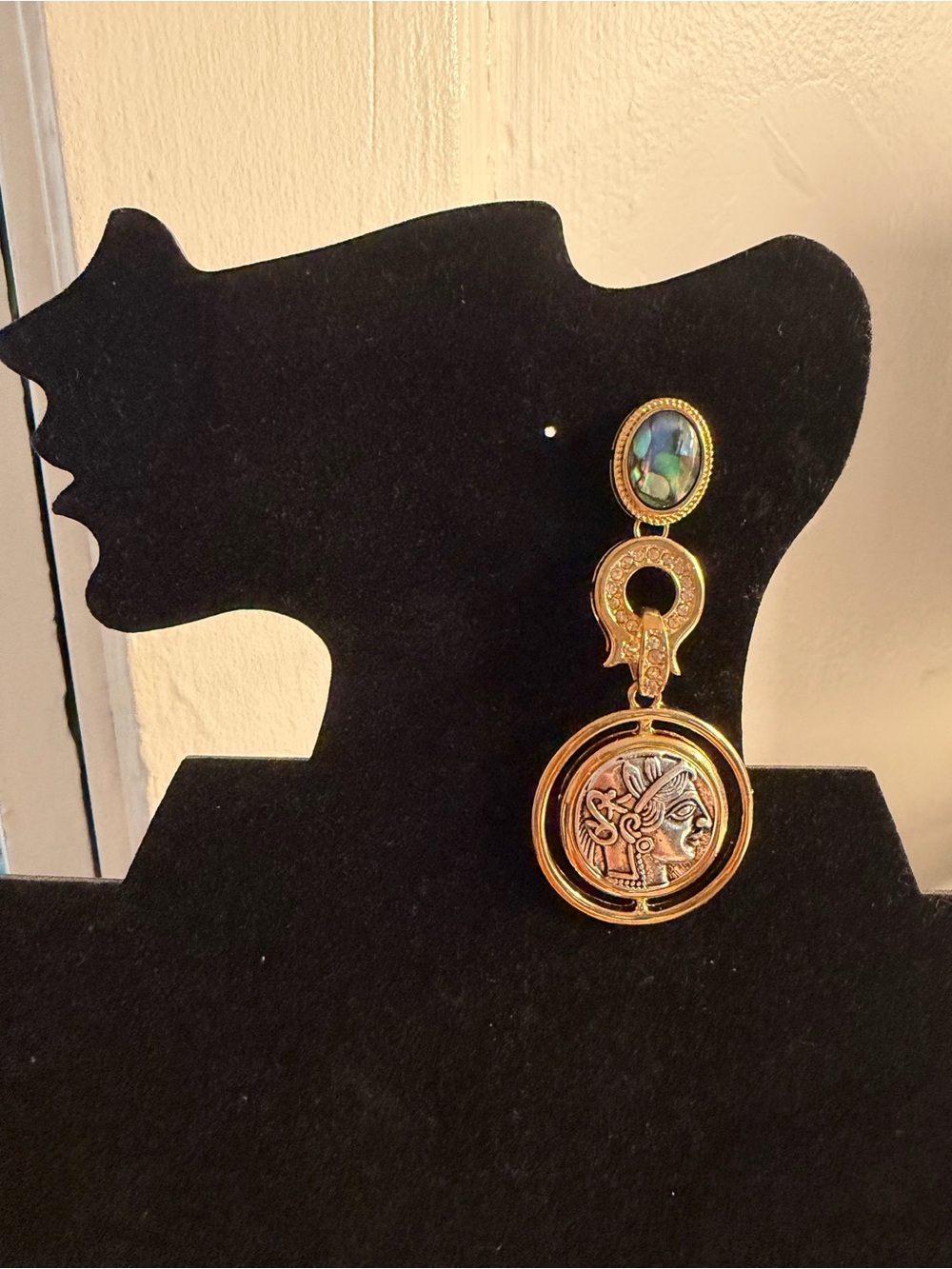Contemporary Vintage Inspired Coin Drop Earrings